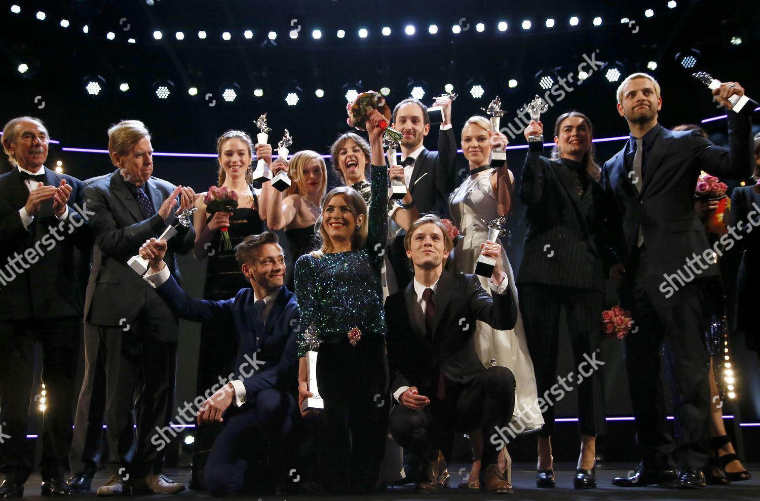 Awarded Actors During Award Ceremony European Editorial Stock Photo