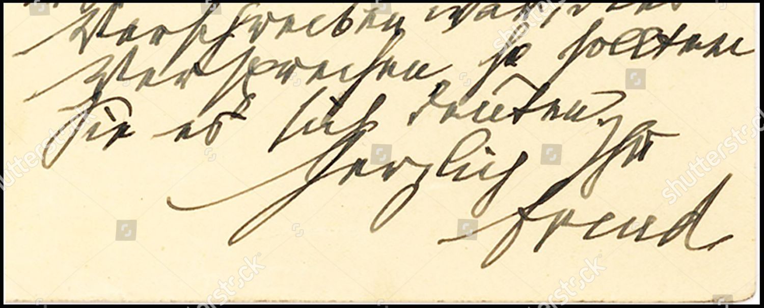 Letter Written By Sigmund Freud Which He Editorial Stock Photo Stock Image Shutterstock