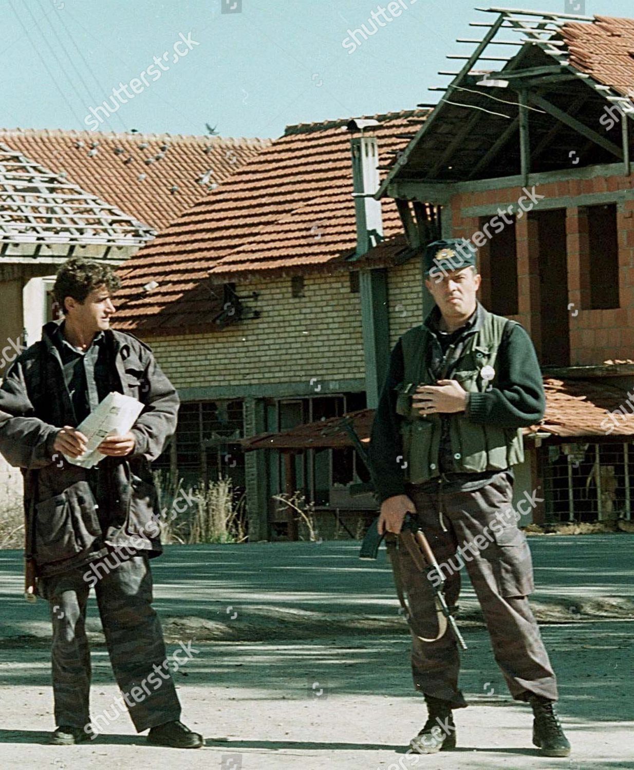 Kijevo Kosovo Yugoslavia Serb Police Controlling Editorial Stock Photo ...