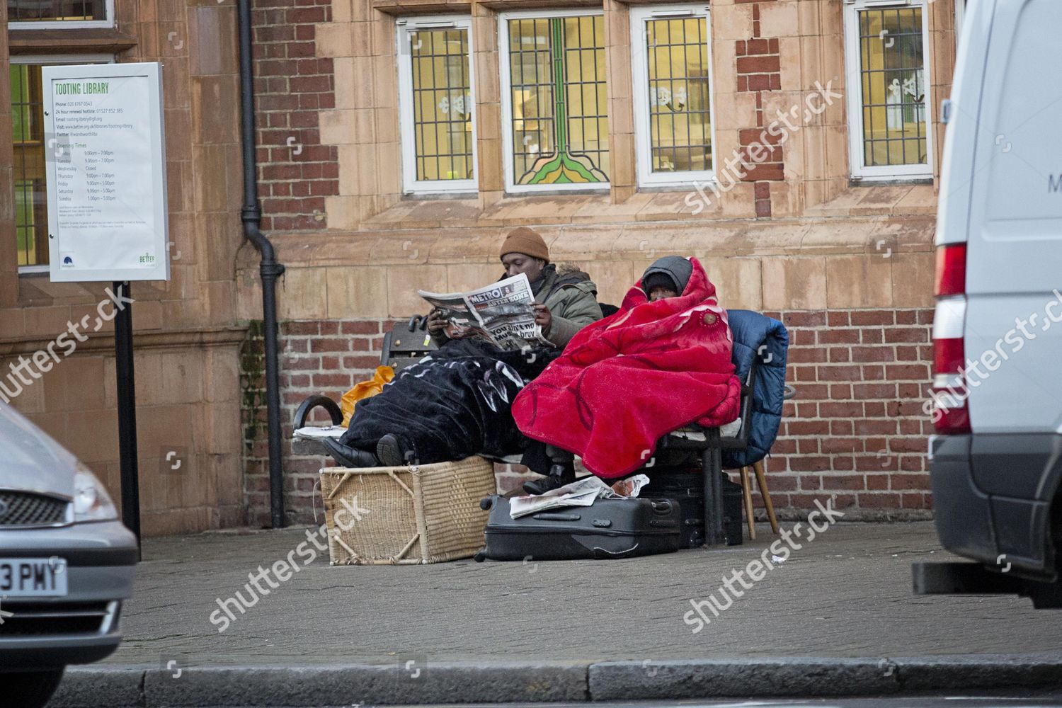 Homeless Somali Famly Living On Bench Editorial Stock Photo - Stock ...