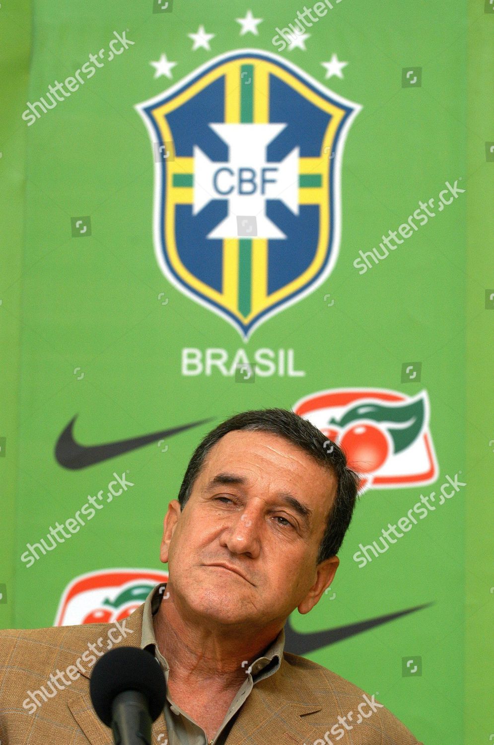 Brazil Coach Carlos Alberto Parreira Announces Editorial Stock Photo