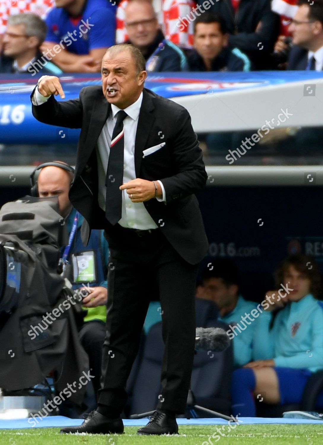 Turkeys Coach Fatih Terim Reacts During Editorial Stock Photo - Stock ...