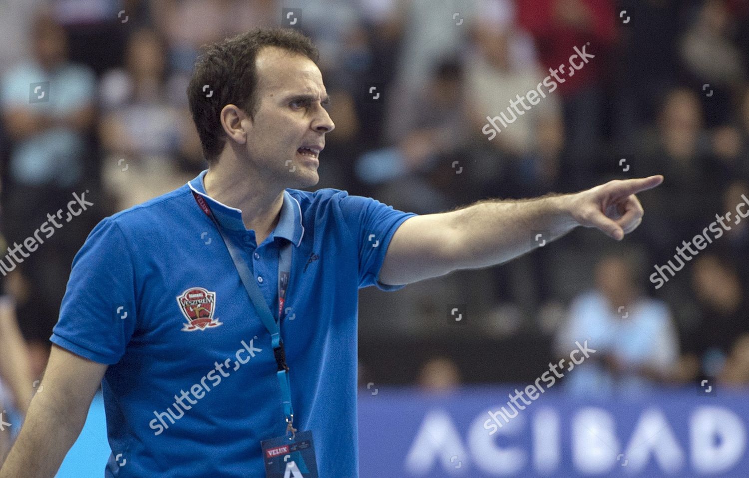 Mvm Veszprems Coach Xavier Sabate Reacts Editorial Stock Photo - Stock ...