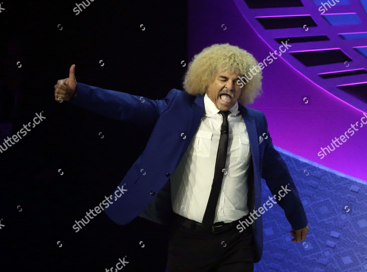 Former Colombian Soccer Player Carlos Valderrama Editorial Stock Photo   Shutterstock 8424590c 