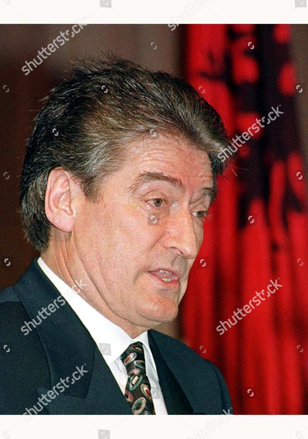 Albanian President Sali Berisha Answers Questions 15 Editorial Stock Photo Stock Image Shutterstock