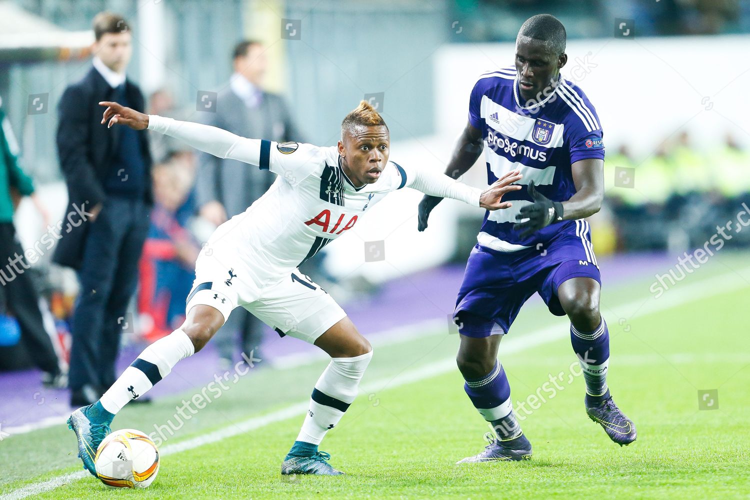 Clinton Njie Tottenham in a match of Europa League Anderlecht - FC