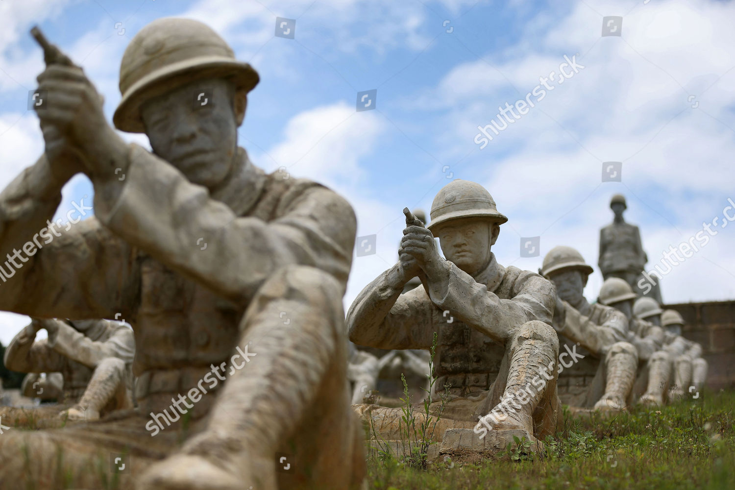 Sculptures Soldiers Chinese Expeditionary Force That Editorial Stock