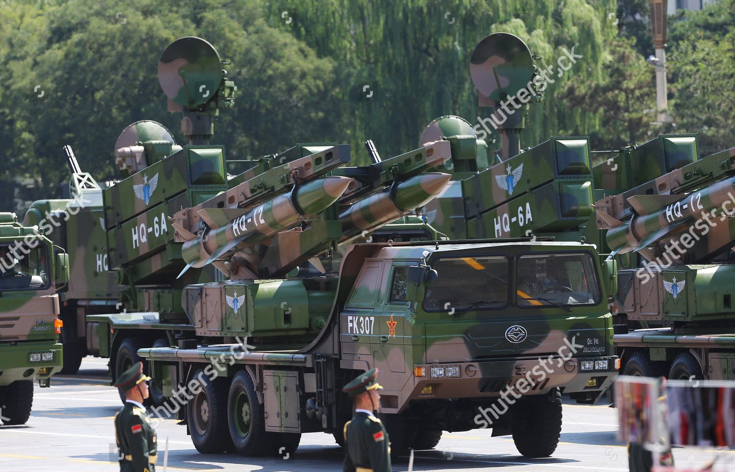 Antiaircraft Missile Launchers Move Through Tiananmen Editorial Stock ...