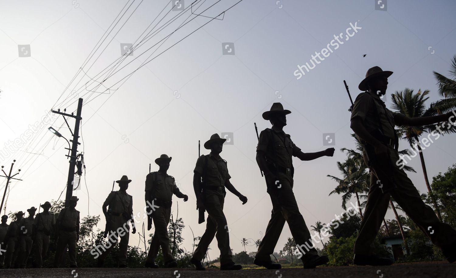 Indian Police Personnels Patrol Near Venue 8th Editorial Stock Photo Stock Image Shutterstock