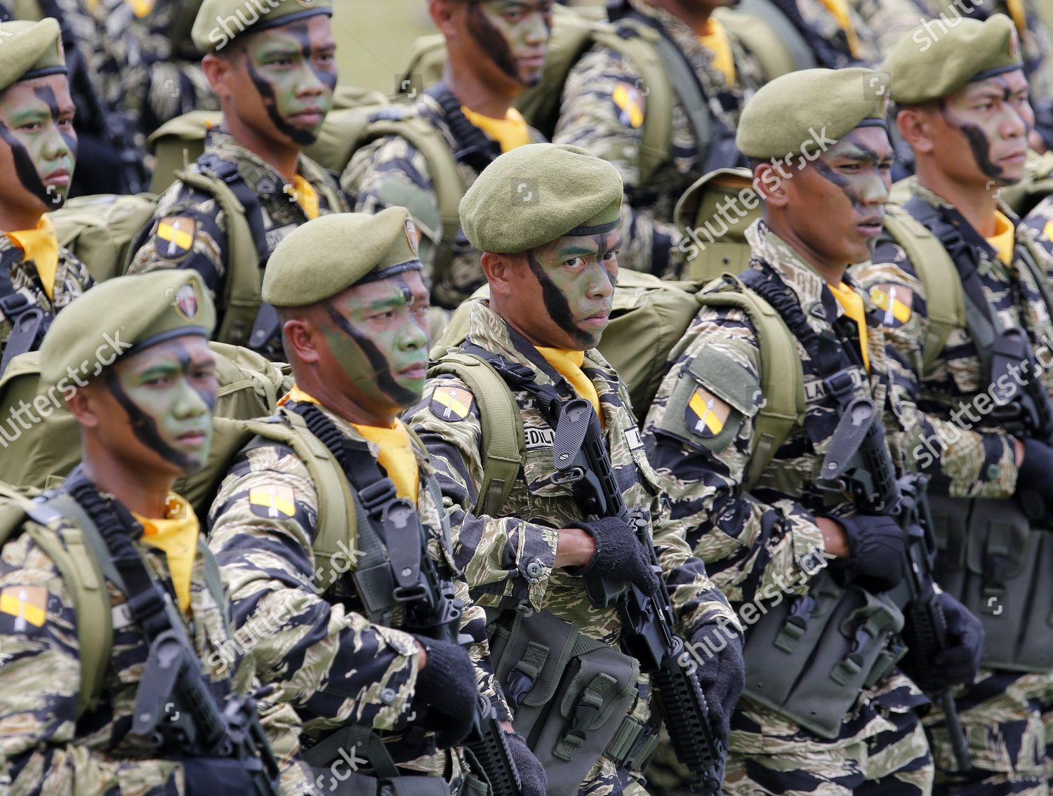 Filipino Army Soldiers Parade During Philippine Editorial Stock Photo ...