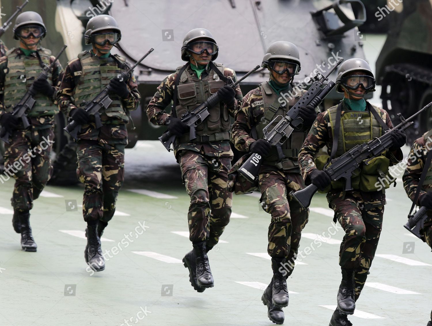 Filipino Army Soldiers Parade During Philippine Editorial Stock Photo ...