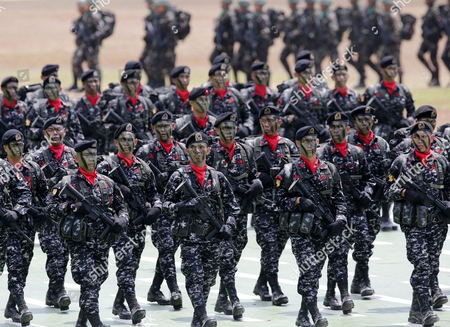 Filipino Army Soldiers Parade During Philippine Editorial Stock Photo ...