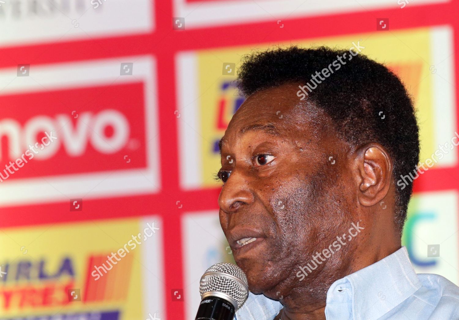 Brazil's Soccer Star Pele Speaks During A Press Conference On Thursday