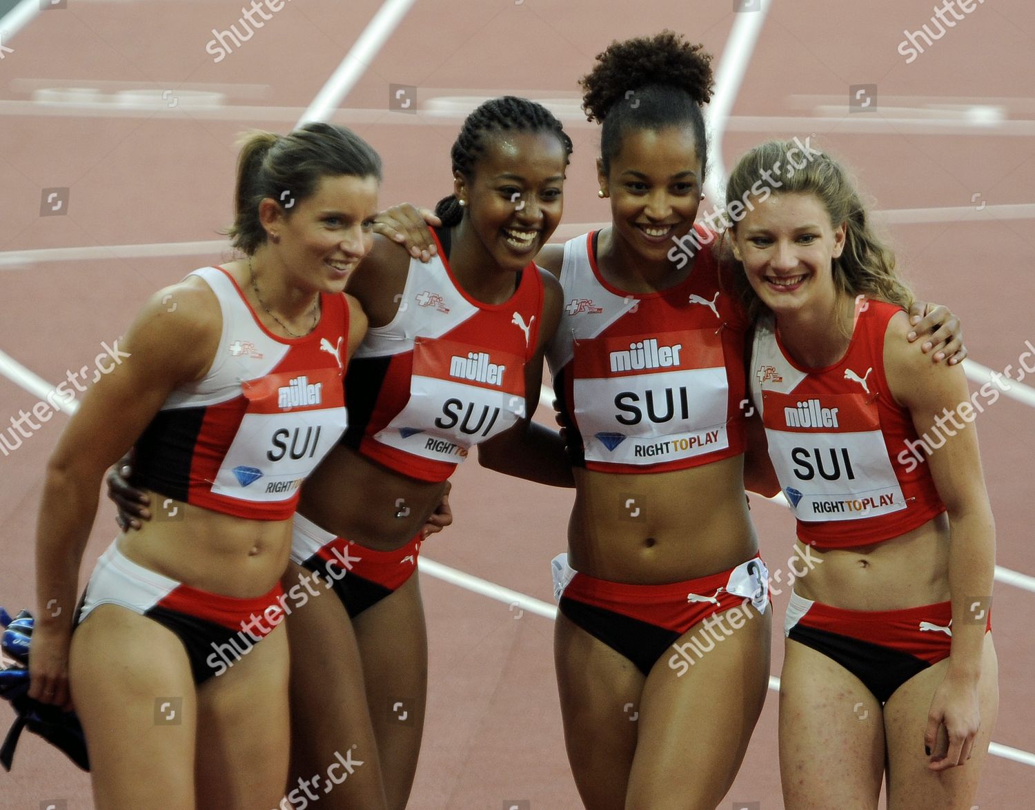 Switzerland After 4x100m Relay Women Iaaf Editorial Stock Photo Stock