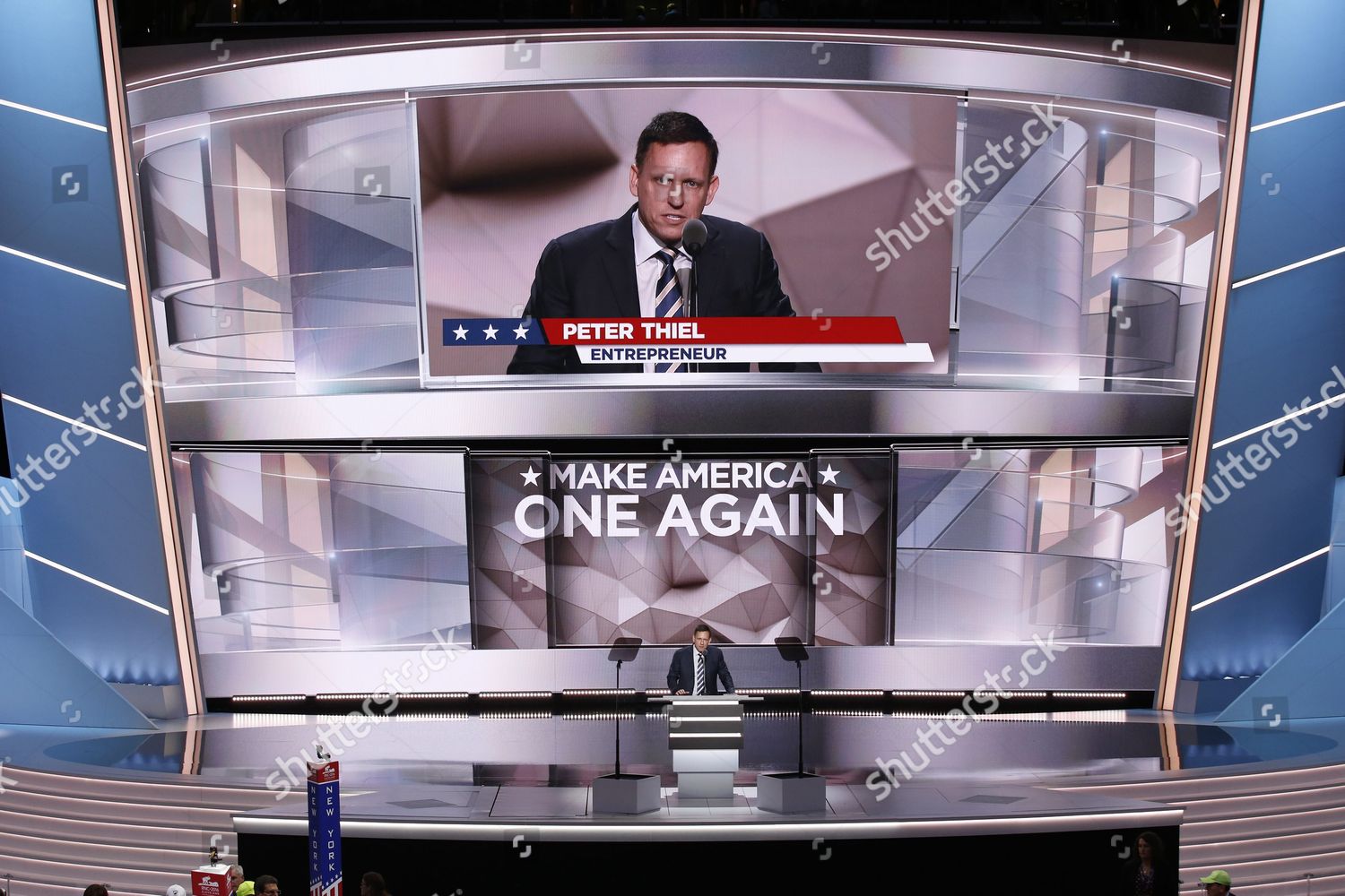 PETER THIEL VENTURE CAPITALIST DELIVERS REMARKS Editorial Stock Photo
