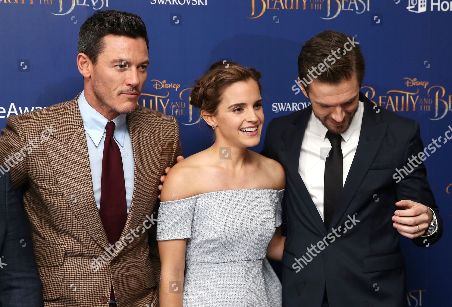 Luke Evans Emma Watson Dan Stevens Editorial Stock Photo