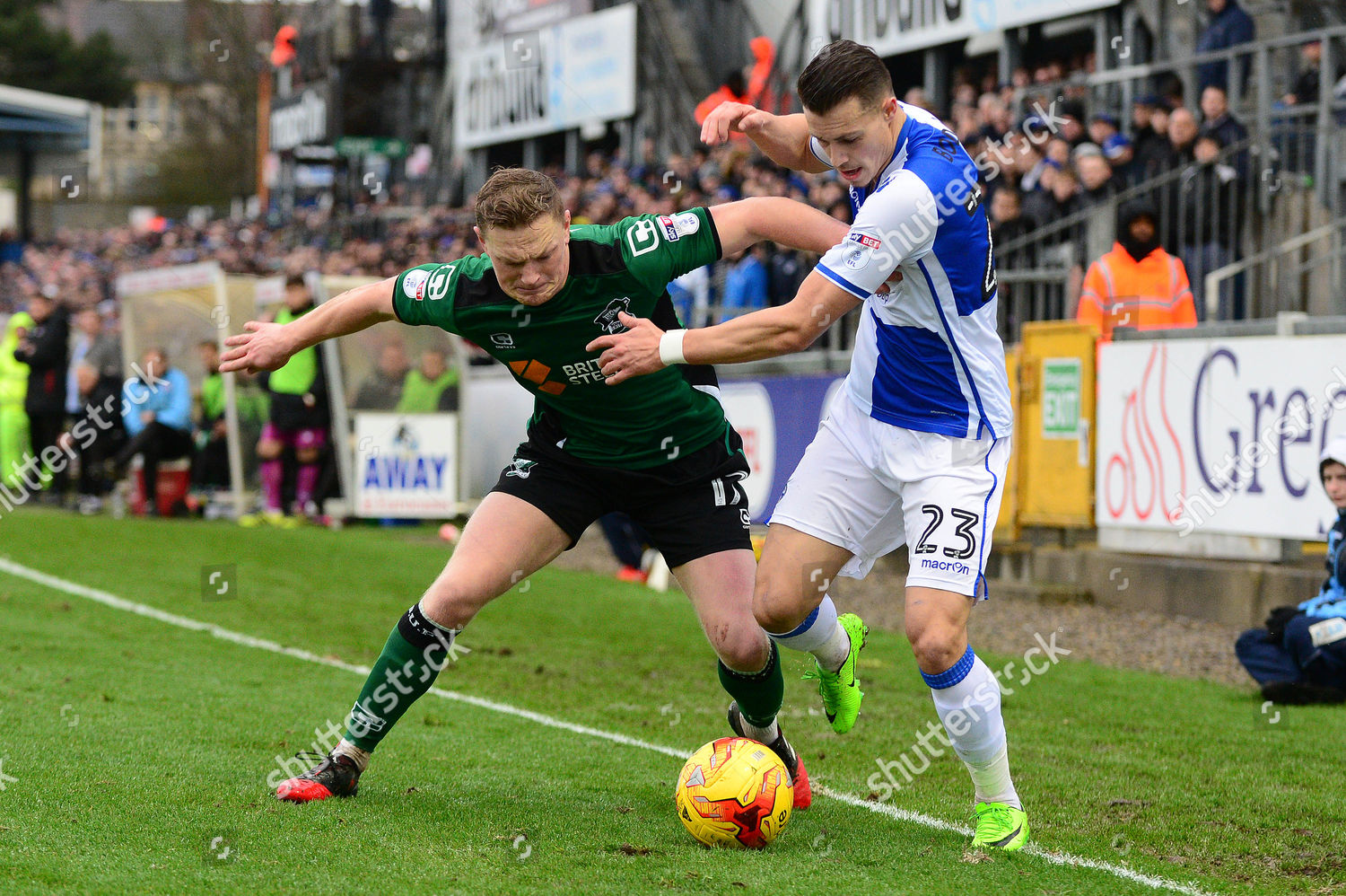 Billy Bodin Bristol Rovers Challenged By Editorial Stock Photo Stock