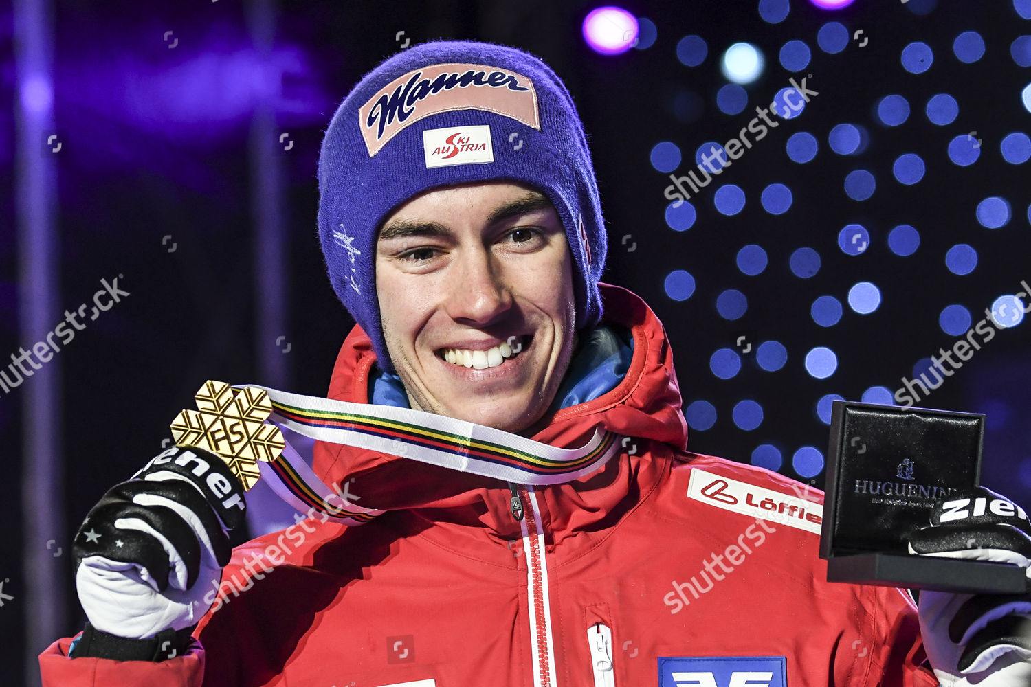 Gold Medalist Stefan Kraft Austria Poses Editorial Stock Photo Stock