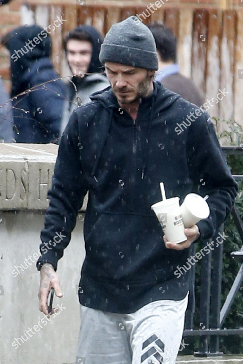 David Beckham Leaving Gym Editorial 