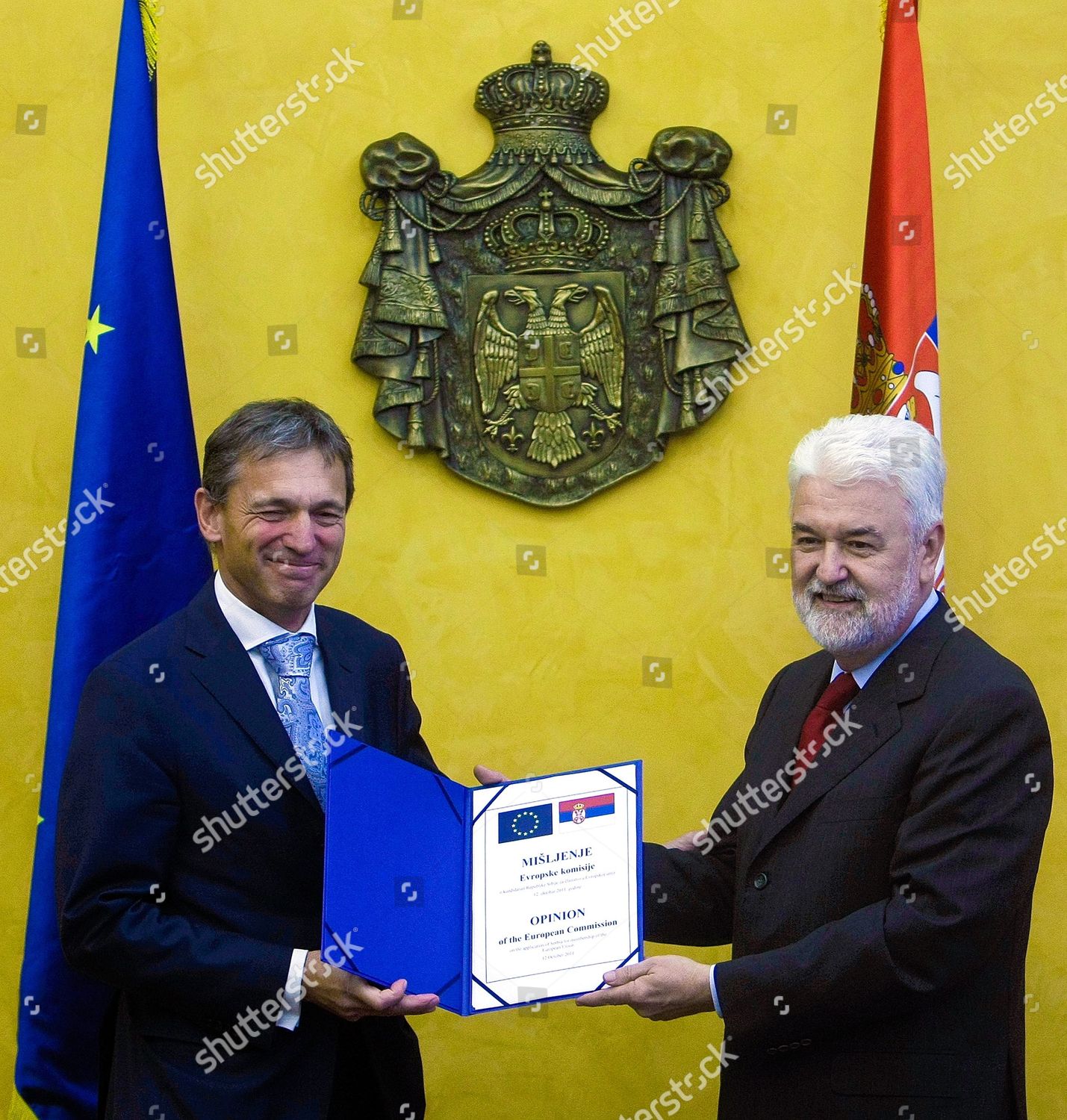 Serbian Prime Minister Mirko Cvetkovic R Editorial Stock Photo Stock