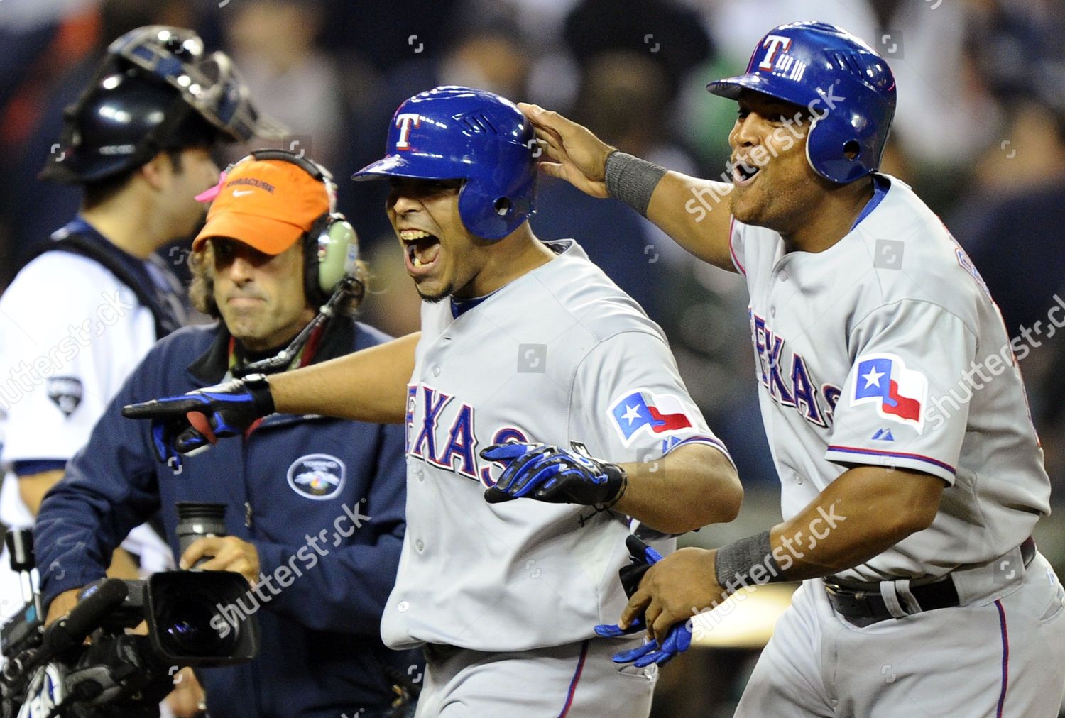 Texas Rangers Nelson Cruz C Celebrates Editorial Stock Photo - Stock ...