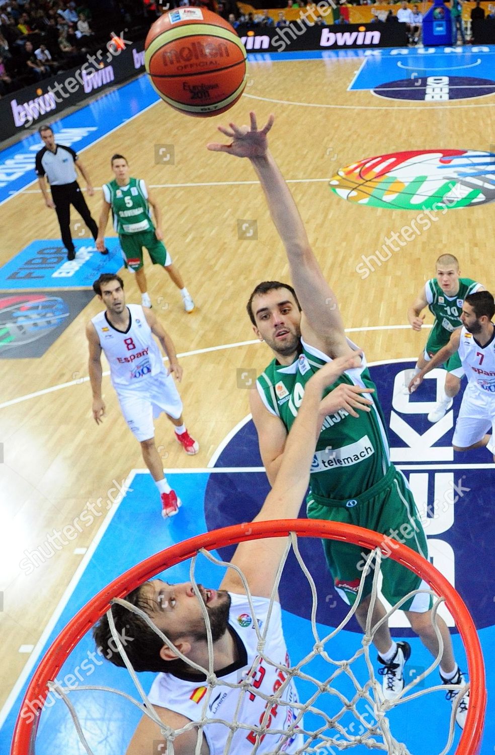 Slovenian Playe Mirza Begic R Tries Editorial Stock Photo Stock Image