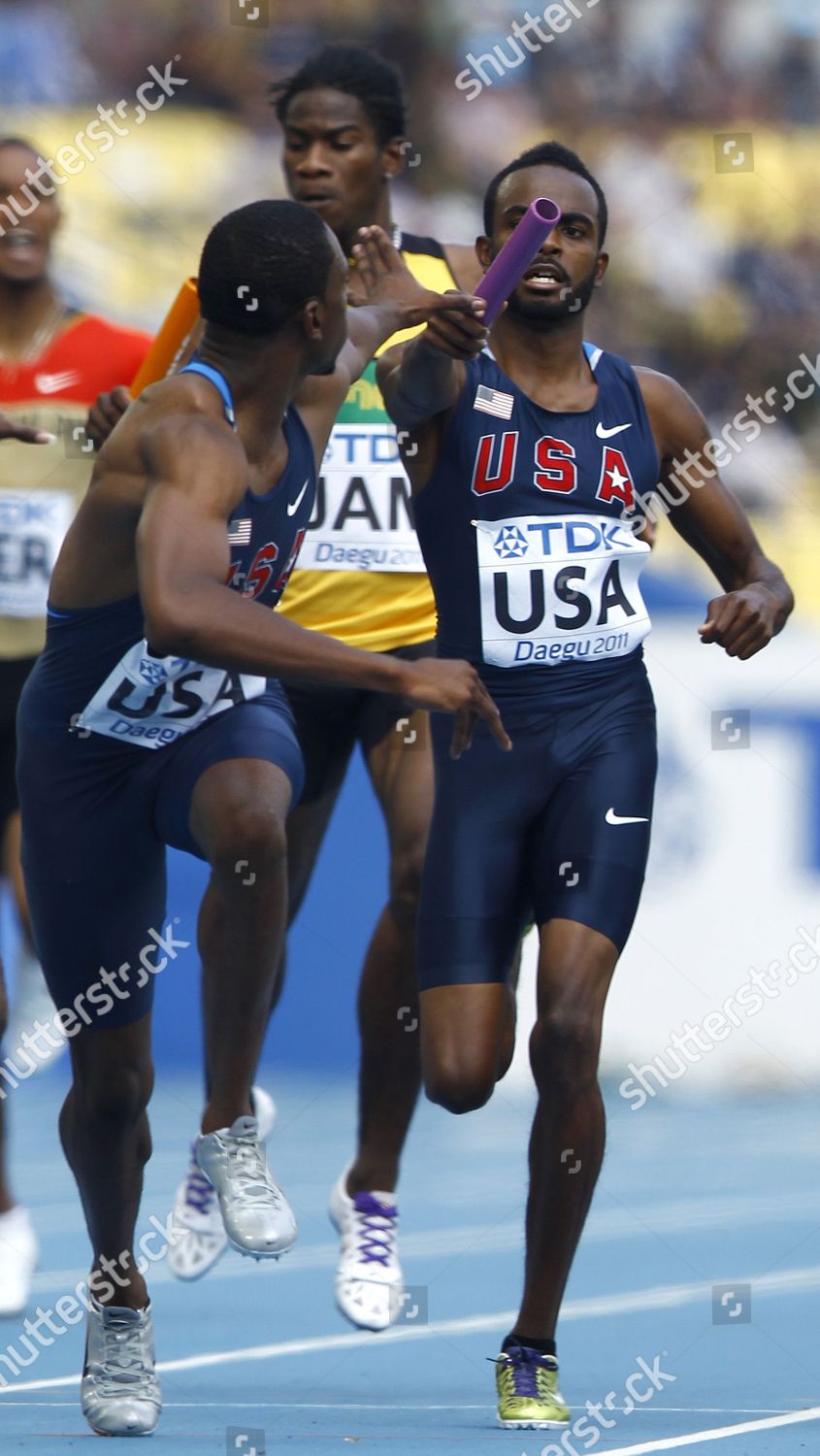 Jamaal Torrance Us R Hands Batton Editorial Stock Photo Stock Image