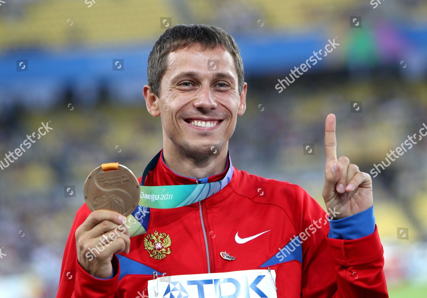 Bronze Medalist Yuriy Borzakovskiy Russia On Editorial Stock Photo ...