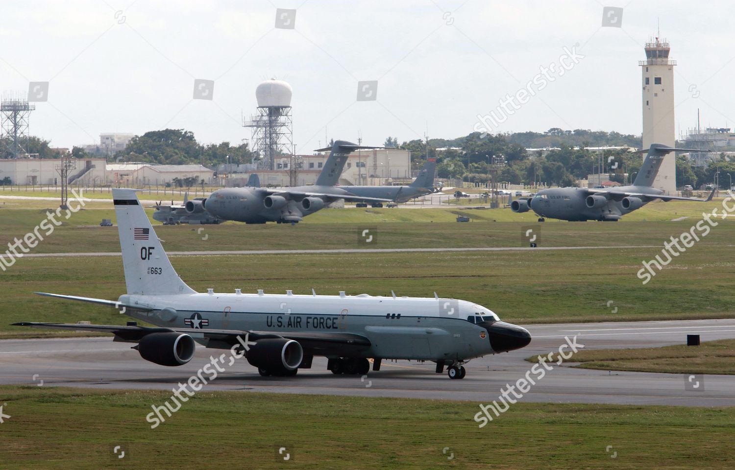 Us Air Force Boeing Rc135 Reconnaissance Editorial Stock Photo - Stock ...