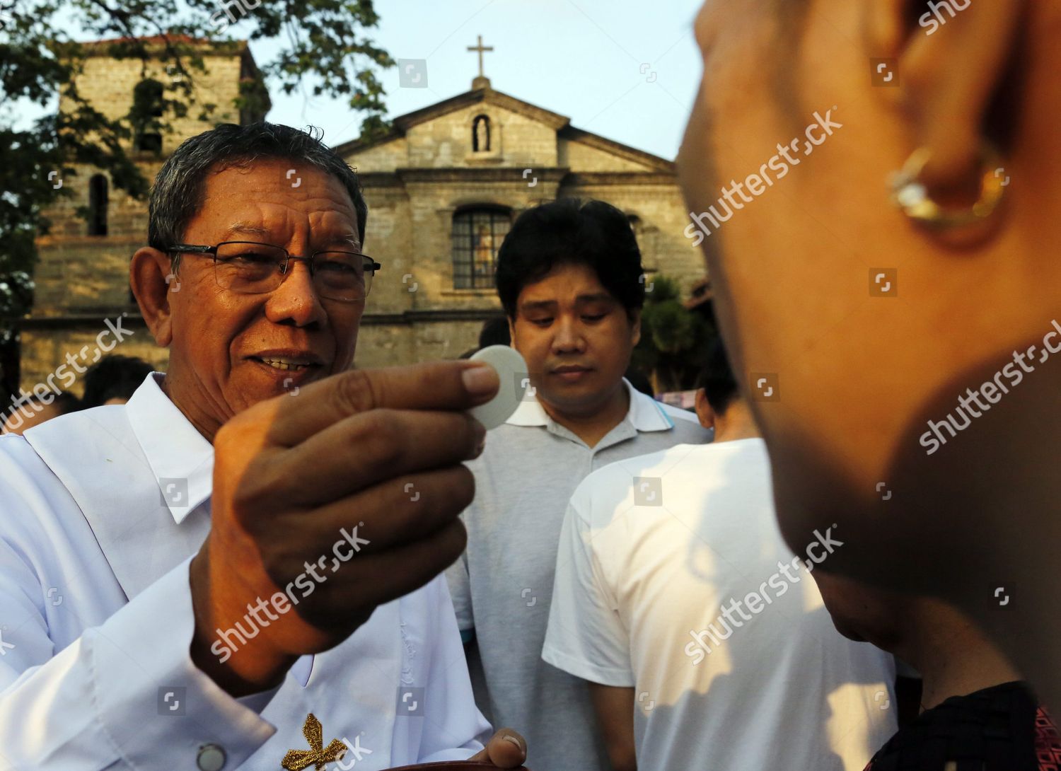 Filipino Lay Minister Conducts Communion During Editorial Stock Photo ...