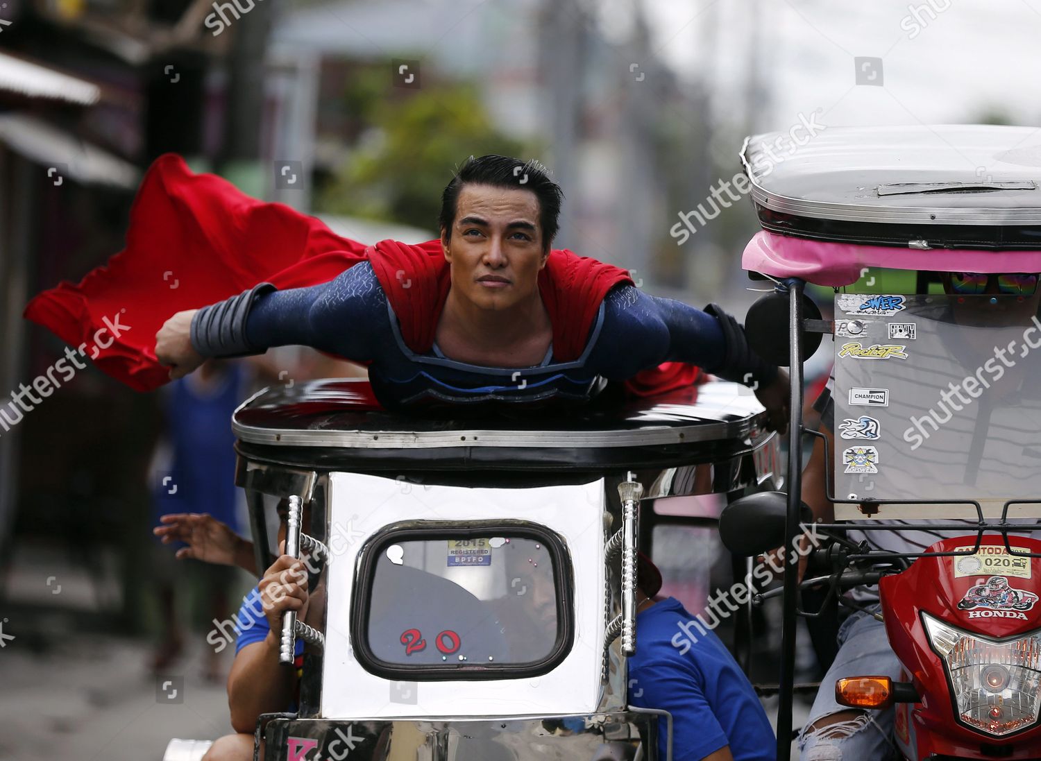 Filipino Herbert Chavez Wearing Superman Costume Editorial Stock Photo ...