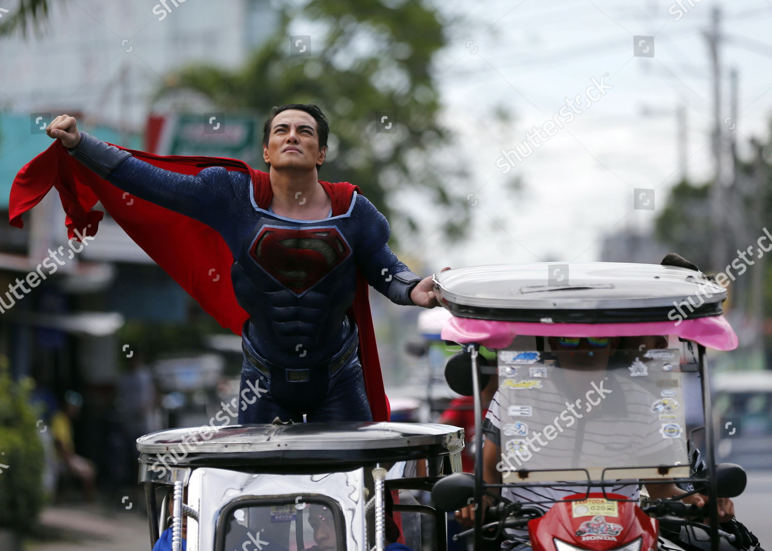 Filipino Herbert Chavez Wearing Superman Costume Editorial Stock Photo ...