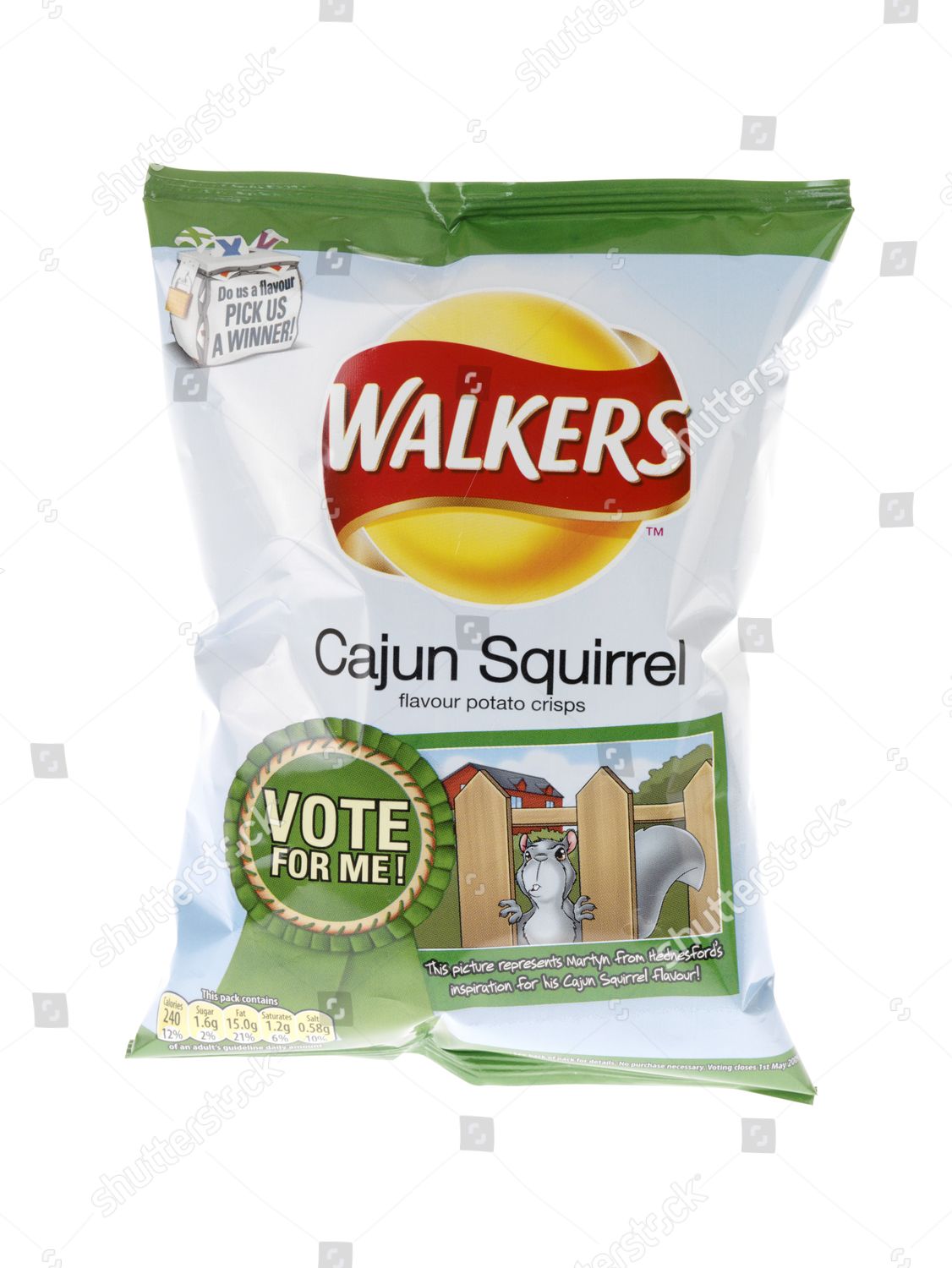 Walkers Cajun Squirrel Crisps Editorial Stock Photo - Stock Image 