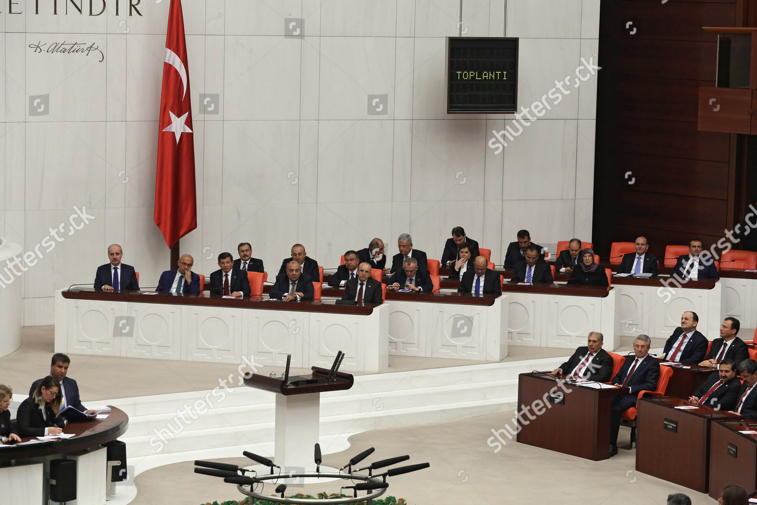 Members New Turkish Cabinet Attend Turkish Parliament Editorial