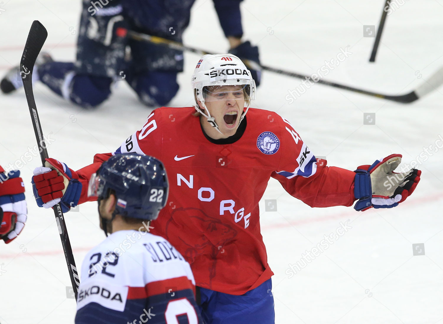 Morten Ask Norway Celebrates Score During Editorial Stock Photo Stock