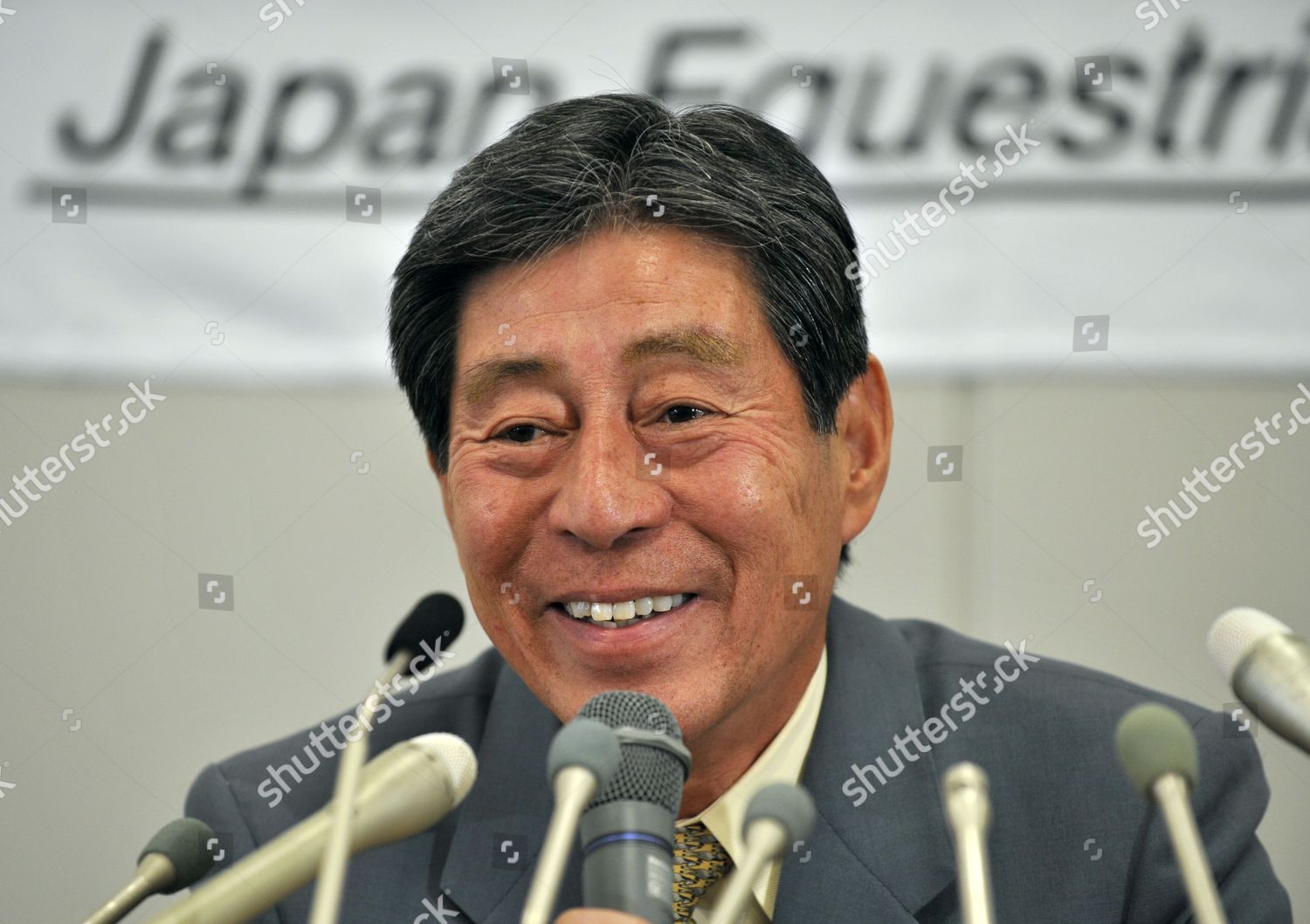 Hiroshi Hoketsu 71yearold Dressage Rider Speaks Editorial Stock Photo ...