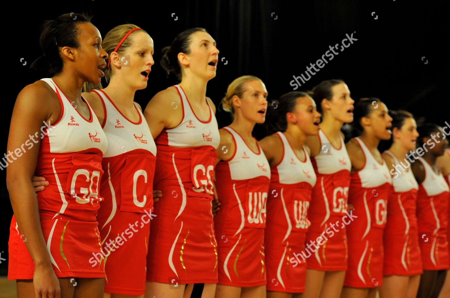 England Netball Players Stand National Anthems Editorial Stock Photo