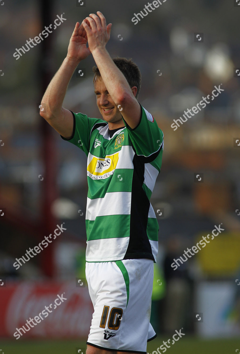 Yeovil Town Striker Dean Bowditch Celebrates Editorial Stock Photo