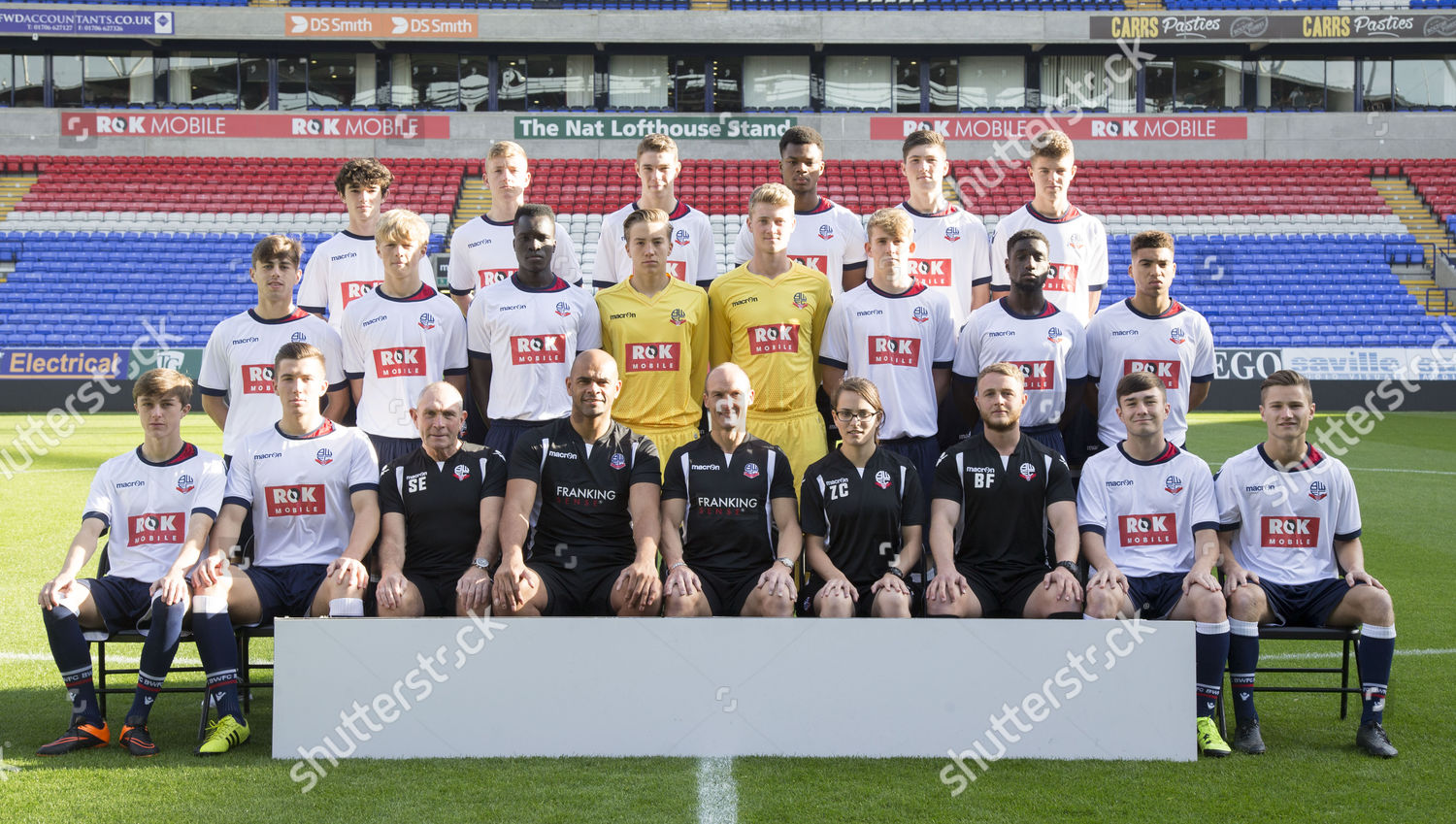 Bolton Wanderers Development Squad Team Picture Editorial Stock Photo