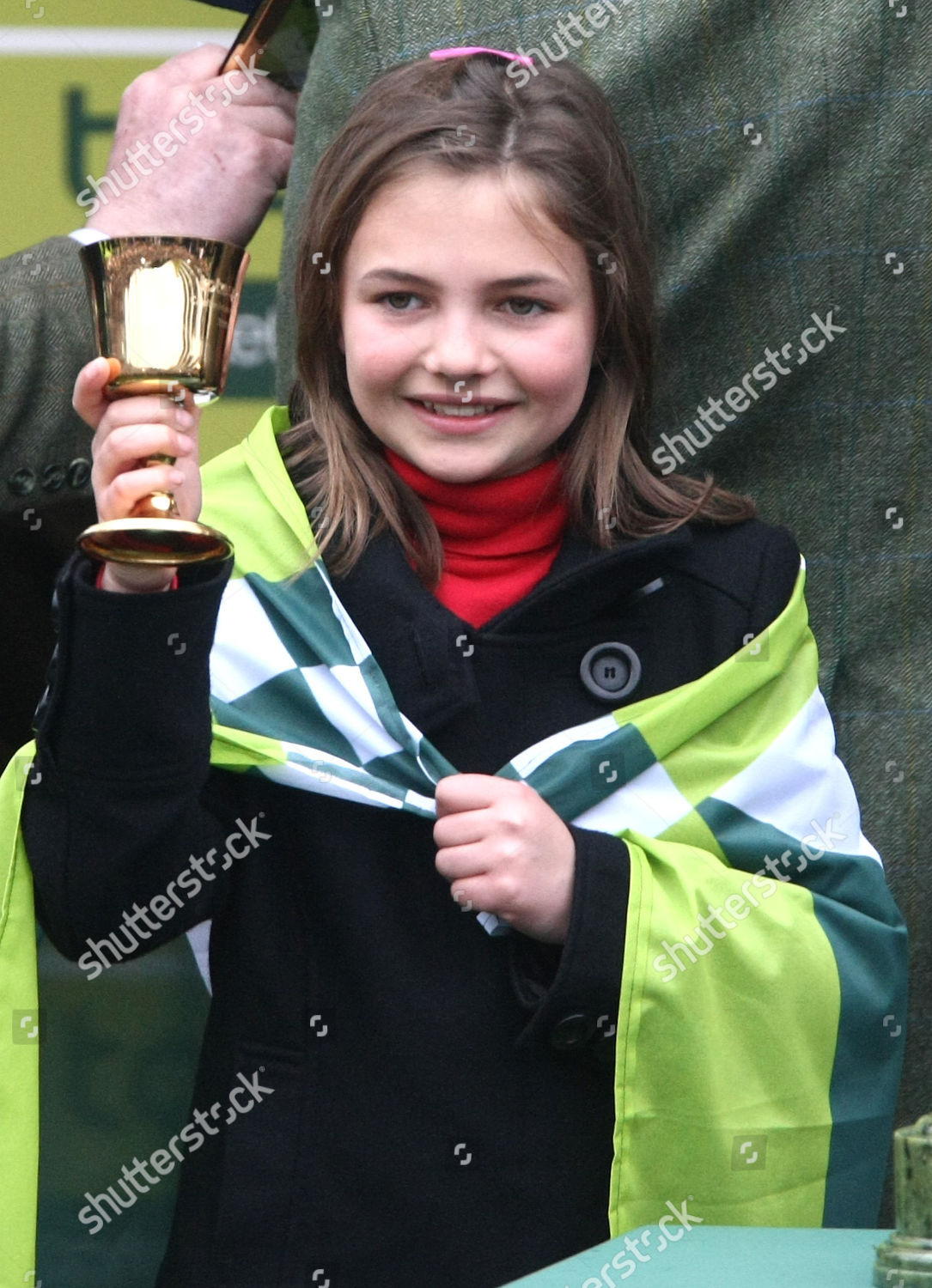 Megan Nicholls Daughter Paul Holds Winning Editorial Stock Photo