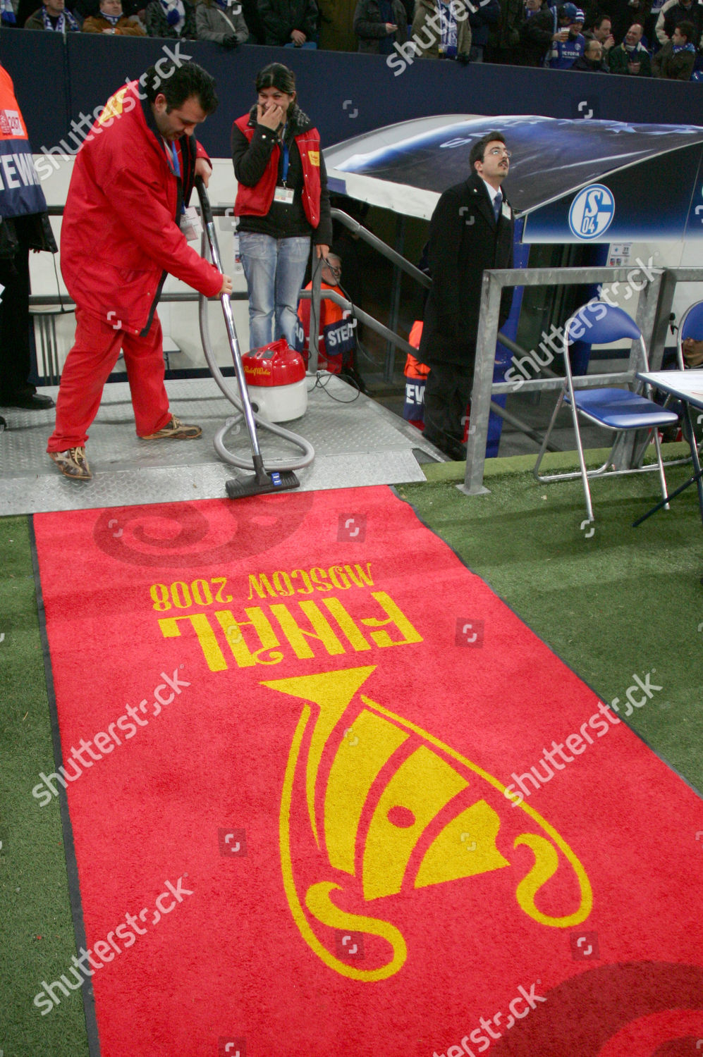 Cleaner Hoovers Uefa Champions League Red Carpet Editorial Stock