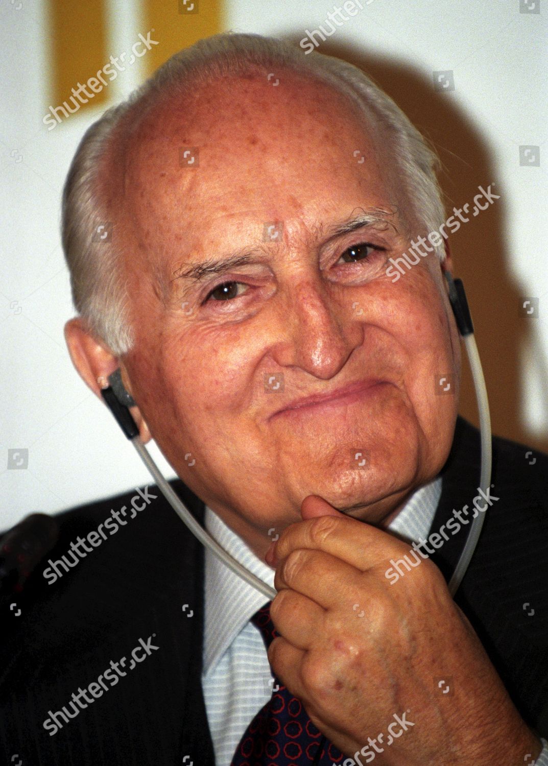 Italian President Oscar Luigi Scalfaro Seen Editorial Stock Photo ...