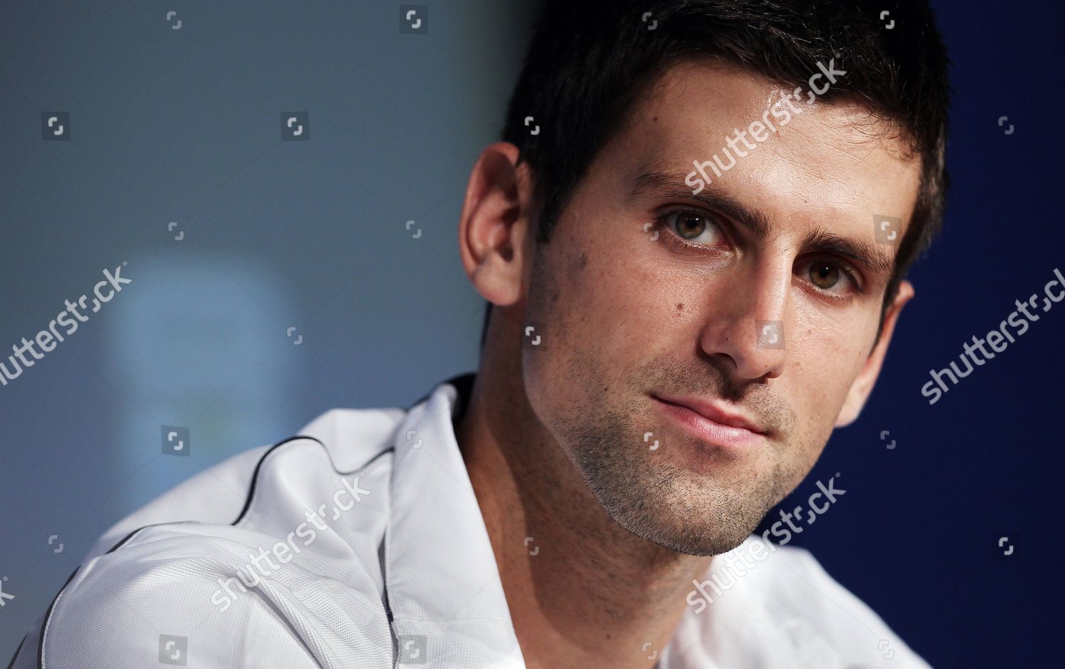 Serbias Novak Djokovic Press Conference Following Editorial Stock Photo ...