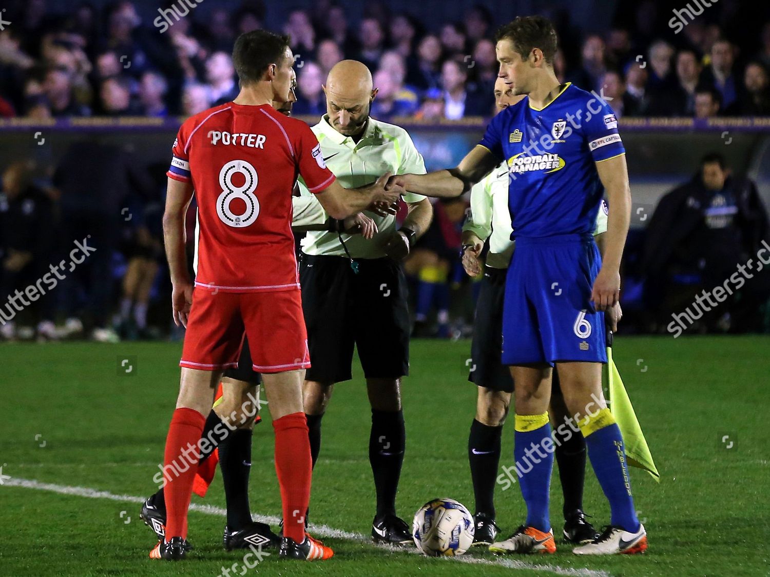 Two Captains Shake Hands Prior Kickoff Editorial Stock Photo - Stock ...