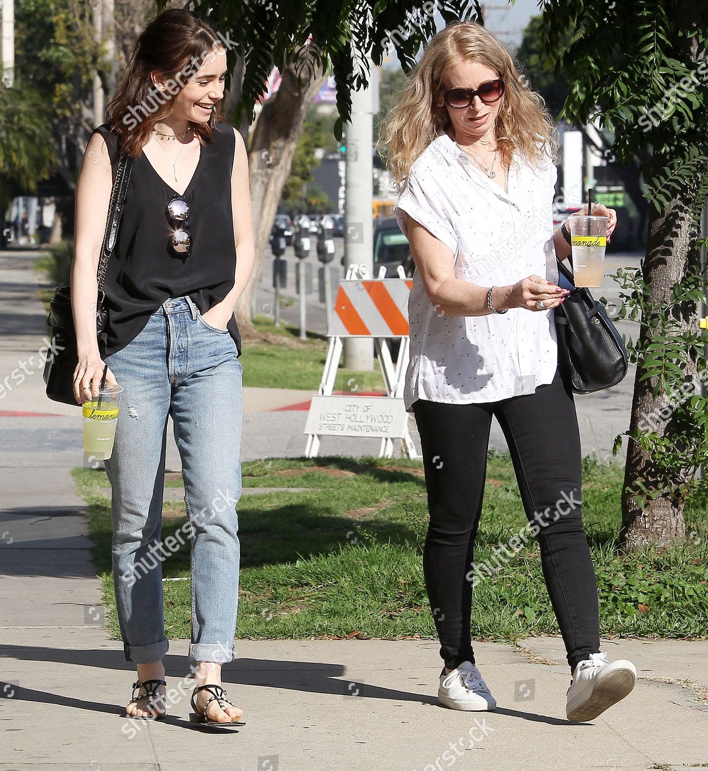 Lily Collins Jill Tavelman Out Lunch Editorial Stock Photo Stock Image Shutterstock