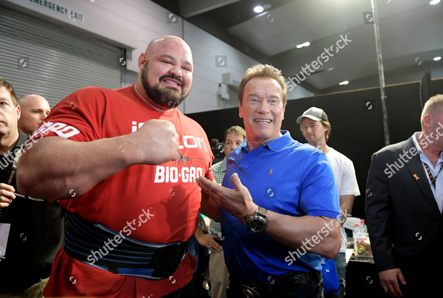 Arnold Schwarzenegger Brian Shaw Editorial Stock Photo Stock Image