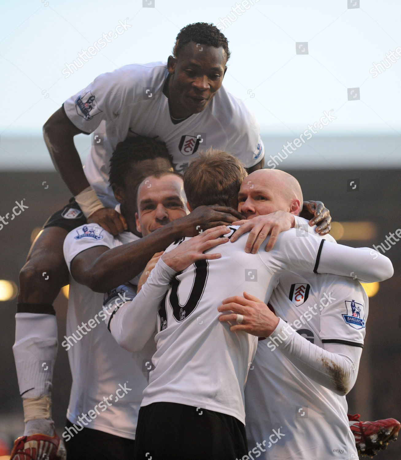 Erik Nevland Fulham Celebrates Team Mates Editorial Stock Photo - Stock ...