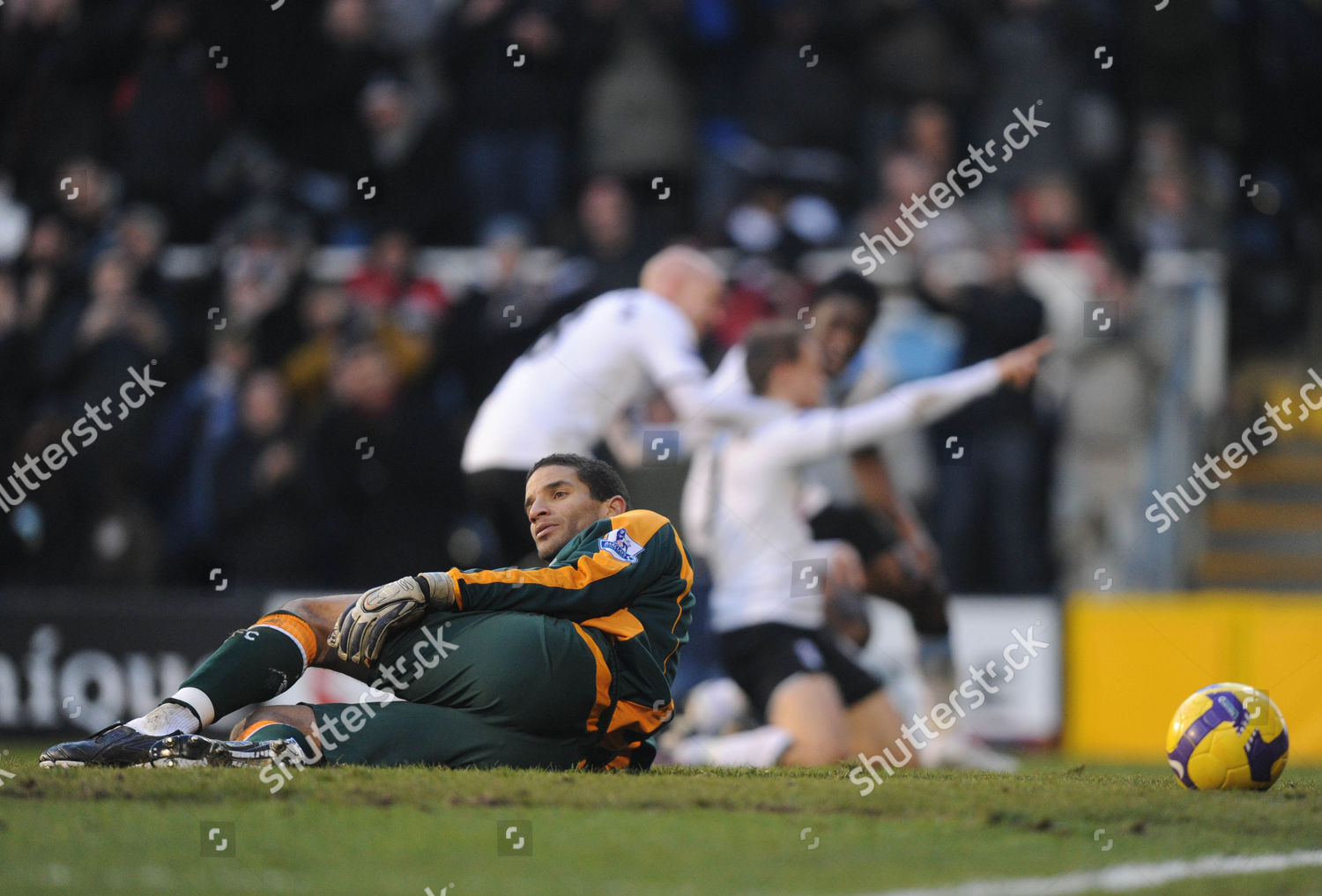 Erik Nevland Fulham Celebrates On His Editorial Stock Photo - Stock ...