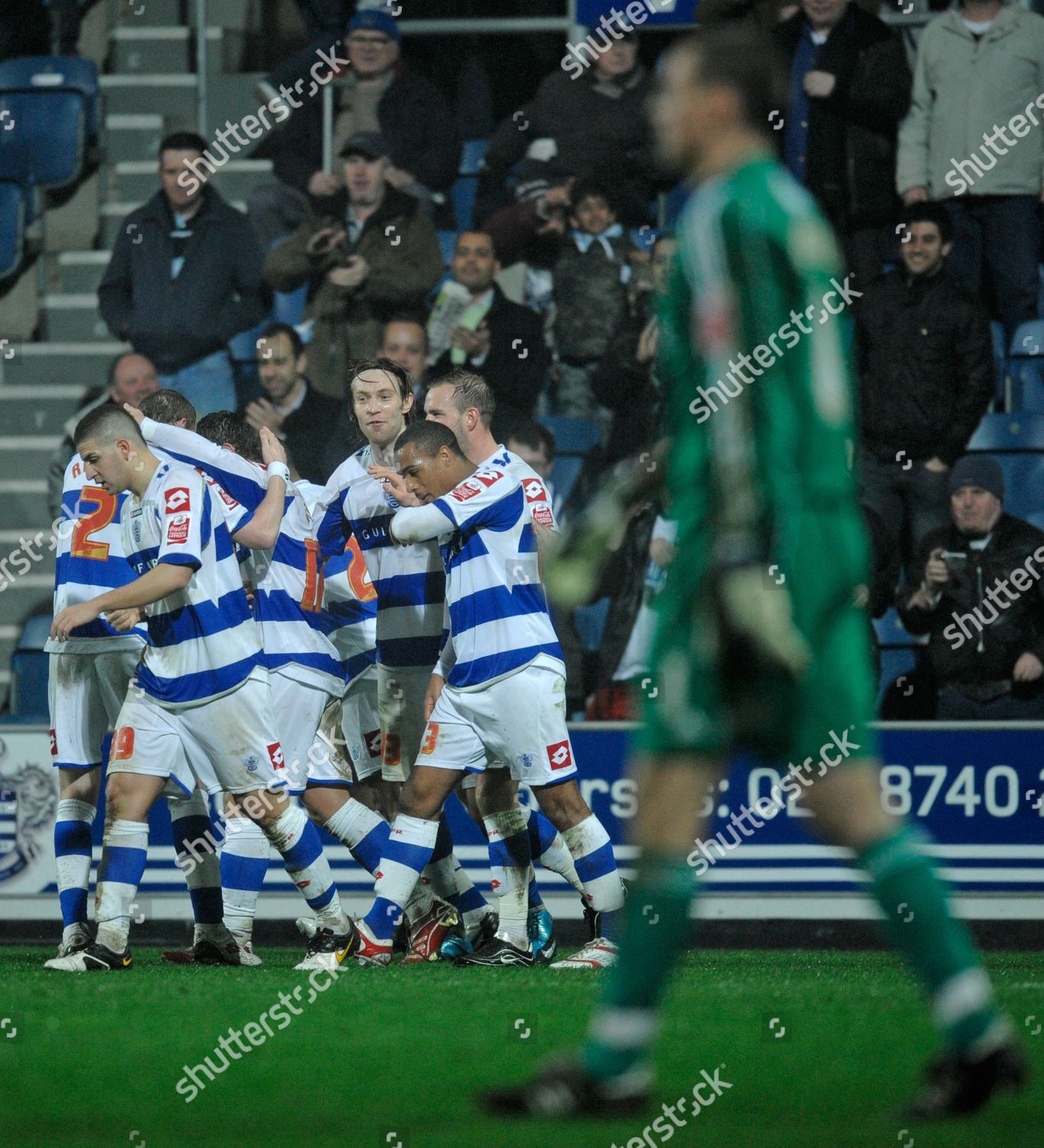 Qpr Players Celebrate Goal Lee Cook Editorial Stock Photo - Stock Image ...