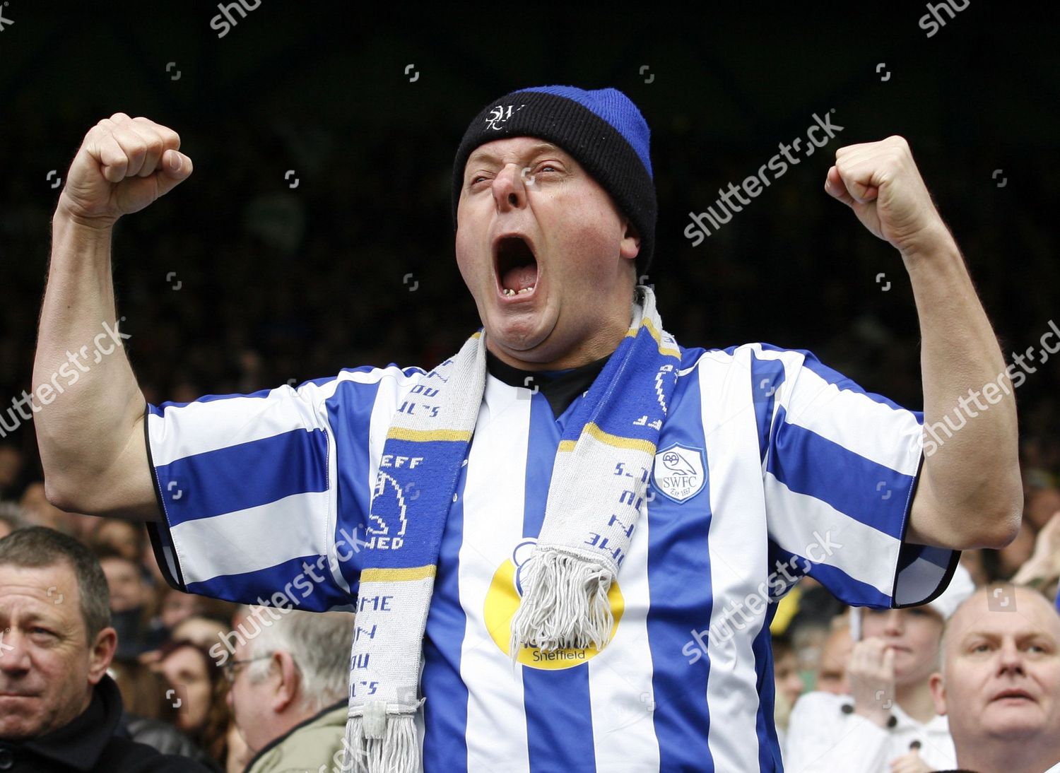 Sheffield Wednesday Fan Reacts United Kingdom Editorial Stock Photo ...